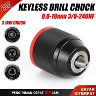 CASTA Kepala Chuck Bor 10mm Keyless Metal – Desain Logam Tebal Anti Selip Mudah Digunakan Cocok untu
