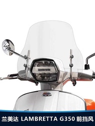 Suitable for LAMBRETTA G350 Front Windshield Modified Heightened Thickened Transparent Windshield Ac