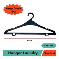 GANTUNGAN 1 Box - 45 cm Plastic Laundry Hanger Black Clothes Hanger