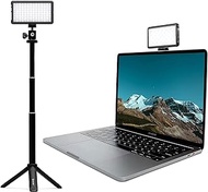 LUME CUBE Broadcast Lighting Kit Live Streaming, Video Conferencing, Remote Working, Zoom Webcam Lighting Accessory for Laptop, Adjustable Brightness and Color Temperature, Computer Mount Included