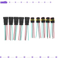 WATTLE 5 Sets Car Electrical Connector, 3 Pin Waterproof Waterproof Connector, Easy to Use With Wire