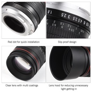 85mm Fixed Focus Camera Lens F1.8 Large Aperture Manual Focus with EF Mount 7 Groups 10 Elements Com