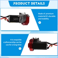 Helical Gear Complete Transmission with 050 Brushed Motor 50T for 1/24 RC Crawler SCX24 AX24 Upgrade