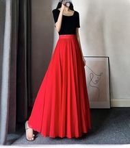 Váy Chữ a Cạp Cao Thêu Ren 720 Độ Rộng Rãi Mùa Hè 2024 Cho Nữ Váy Khiêu Vũ Dài Đến Đầu Gối Váy Công