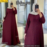 Belina #16 jumbo maxy maxi dress bahan kaos diana denim motif