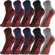 10 Pairs Trampoline socks Non-slip Grip Socks Yoga Pilates Socks Cushioned Sole Grip Socks for Men Women Pilates Barre