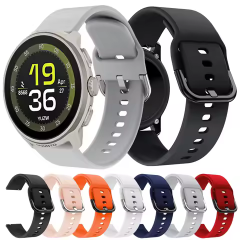 20 22mm Band For SUUNTO RUN/RACE S/OCEAN/VERTICAL/5 9 PEAK PRO Silicone Watch Strap For COROS PACE 3