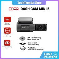 DDPai Dash Cam Mini 5 4K 2160P HD DVR Car Camera Hidden Android Wifi Auto Drive Vehicle Video Record