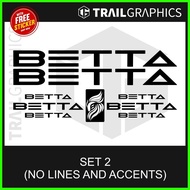 ✭ ▽ ↗ BETTA Sticker Decal Vinyl for Mountain Bike and Road Bike
