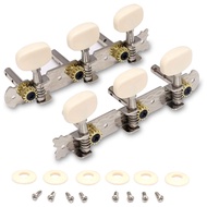 (PUKJ) Vintage Guitar Tuning Pegs Gold Plated Machine Heads Tuning Keys Tuners Single Hole for Class