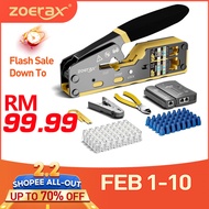 Zoerax Path RJ45 Crimping Pliers with Network Cable Tester | LAN Cable Crimping and Testing Tool | C
