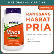 Now Foods Maca 500mg 100 Capsules- stamina libido Men's Energy Arousal