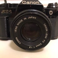 英國購回日本製骨董底片機Vintage Canon AE-1 Program 35mm SLR Camera with 50mm 1:1.8 Lens