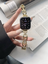 สง่างามสำหรับสายนาฬิกา Apple สายสายนาฬิกาโลหะ I-Watch Ultra 2 9 9 8 7 6 5 SE 4 3 2 1ขนาด49มม. 41มม. 40มม. 44มม. 38มม. 42มม. เครื่องประดับรัดข้อมือ