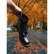 Men's And Women's boots dr.martens 8 hole sole Black. High Quality Dockmart Shoes