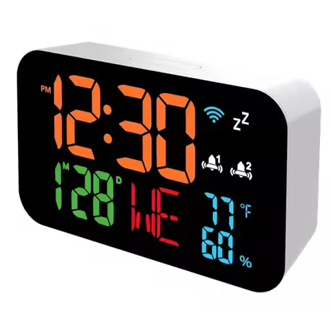 M45K-Tuya Wifi Clock Calendar Intelligent Thermometer Hygrometer With Digital LED Display Support WI
