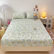 ดอกไม้ผ้าคลุมเตียงผ้ารองกันเปื้อนที่นอนผ้าปูที่นอนสูง 10 นิ้วผ้าปูที่นอน 3 ฟุต 3.5 ฟุต 5 ฟุต 6 ฟุต