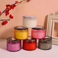 [80g]European Style Relief Glass Embossed Glass Home Fragrance Scented Candle Aroma Sensation(80g)