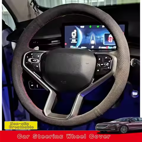 Custom Hand Sewing Suede Leather Car Steering Wheel Cover For Haval f7 h6 f7x h2 h3 h5 h7 h8 h9 m4 H