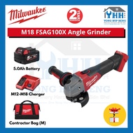 Milwaukee M18 FSAG100X M18 FUEL 100mm (4") Angle Grinder With Slide Switch M18FSAG100X M18FSAG100X -0X