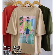 KATUN 22713 - GIRLS' T-SHIRTS 7/8 SLEEVES FIT 3XL CASUAL CLOTHING TSHIRT TUMBLR TEE WOMEN'S TOPS OVE