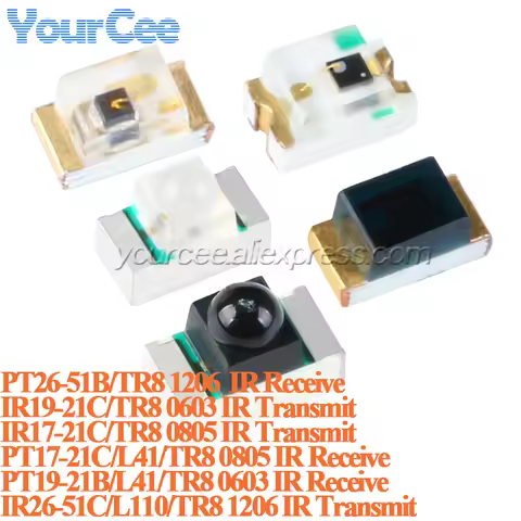 20pcs PT26-51B/TR8 IR26-51C/L110/TR8 IR19-21C PT17 1206 0805 0603 940nm IR Receive Head Infrared Emi