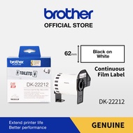 Brother DK-22212 Genuine Continuous Film Label, 62mm Black on White