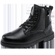 Dr. Martens Boots Men's High-Top2022Mid-Top Men's New Zipper Trendy British Style Leather Boots