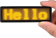 LED Name Tag, Rechargeable Wireless Bluetooth LED Name Badge Reuseable Price Tag 44x11 Pixels Digita