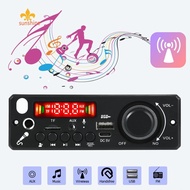 6W Amplifier Car FM Radio Module TF USB Bluetooth-Compatible 5.0 Audio Module Microphone Record Audio MP3 Player Hands-Free Call [anisunshine.sg]