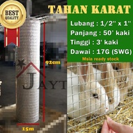 📢DAWAI JARING📢 TAHAN KARAT BAGI OUTDOOR 17G 18G Dawai - Sangkar Reban Arnab🐰Ayam🐔Binatang🦜Pokok🌴 HDG Welded Wire Mesh