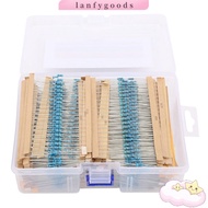 LANFYGOODSS 2600PCS Metal Film Resistor, 130 Values 1 Ohm- Ohm Resistor, Parts 1/4w Metal Film Resis