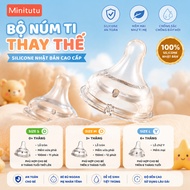 Minitutu Style 50mm Non-stick Wide Neck Pacifier BPA-Free Silicone for Newborn Babies