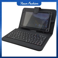 🎄🎄Universal Tablet Case With Keyboard Stand Function Travel Portable Sleeve Removable Keyboard Cover PU Leather Keyboard Folio Case Cover Compatible For 7/8 Inches IOS Android Windows System Tablet