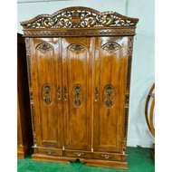 Almari baju kayu jati/wardrobe teak wood 2 doors 3 doors4/Almari kayu jati baju