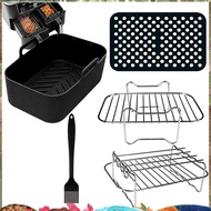 6 PCS Dual Basket Air Fryer Accessories for  Foodi AF300UK AF400UK, Tower T17088, Instant  Dual Zone