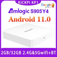 KICKPI KP1 Google & Netflix กล่องทีวี Amlogic S905Y4 2GB 32GB รองรับเสียง11 AV1 1080P H.265 4K 60pfs