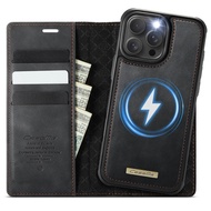 For iPhone 16e 16 15 14 13 12 11 Pro Max Detachable Wallet Case Compatible with Magsafe, 2-in-1 PU L