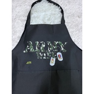 Apron Army wife Custom Apron Army shirt Bakat Tentera