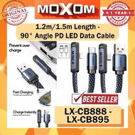 Moxom LX-CB888 90 Degree PD LED Data Cable USB Data Cable Led Light 1.2m 1.5m CB889 CB890 CB891 CB89