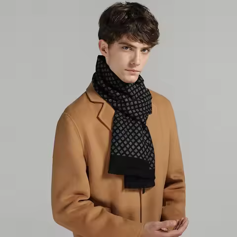 Winter Men Scarf Warm Long Pashmina Keep Warm Men's Neckerchief Male Accessories Scarves