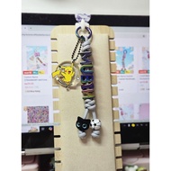 [CUSTOM NAMA 5 HURUF ] Keychain Nama Custom Trend  + Cute Pendant  / Aksesori Beg Sekolah ✨