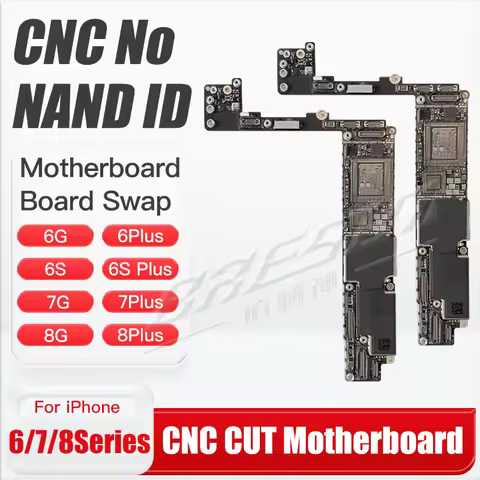 CNC ID Motherboard For iPhone 6 6S 7 8 Plus iCloud Mainboard Swap Removed Baseband CPU Logic Board W