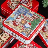 [Christmas Tinplate Box] Christmas Cookie Biscuit Packaging Tin Box Candy Tin Can Small Box Tinplate