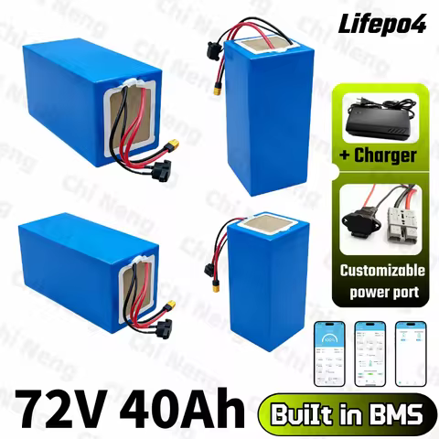 Chi Neng-24S 72V 40Ah Lifepo4 Lithium battery pack with bluetooth BMS for 1000W 2000W 3000W Elektrom