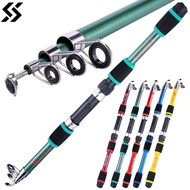 Sougayilang EVA Handle Glass Fiber Telescopic 6 Sections Fishing Rod for Freshwater Kids Fishing (1.