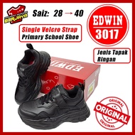 Kasut Sekolah Hitam Edwin #3017 /Black School Shoes/Primary School Shoes(READY STOCK) #FastDelivery
