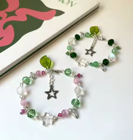 TXT TEMPTATION inspired beaded bracelet | KPOP jewelry | moa gift | handmade beaded bracelet | pink 
