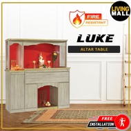 Living Mall Luke Oriental Altar Table with Top Altar Cabinet Fire Resistant Altar Cabinet