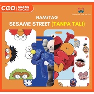 (N009) Sesame Street x Kaws Nametag WITHOUT TALI Elmo Cookie Card Holder/ Kaws ID Card/ Card Holder/